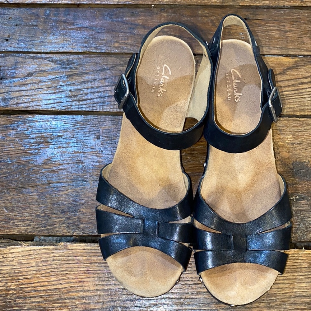 Clarks heeled sandals
